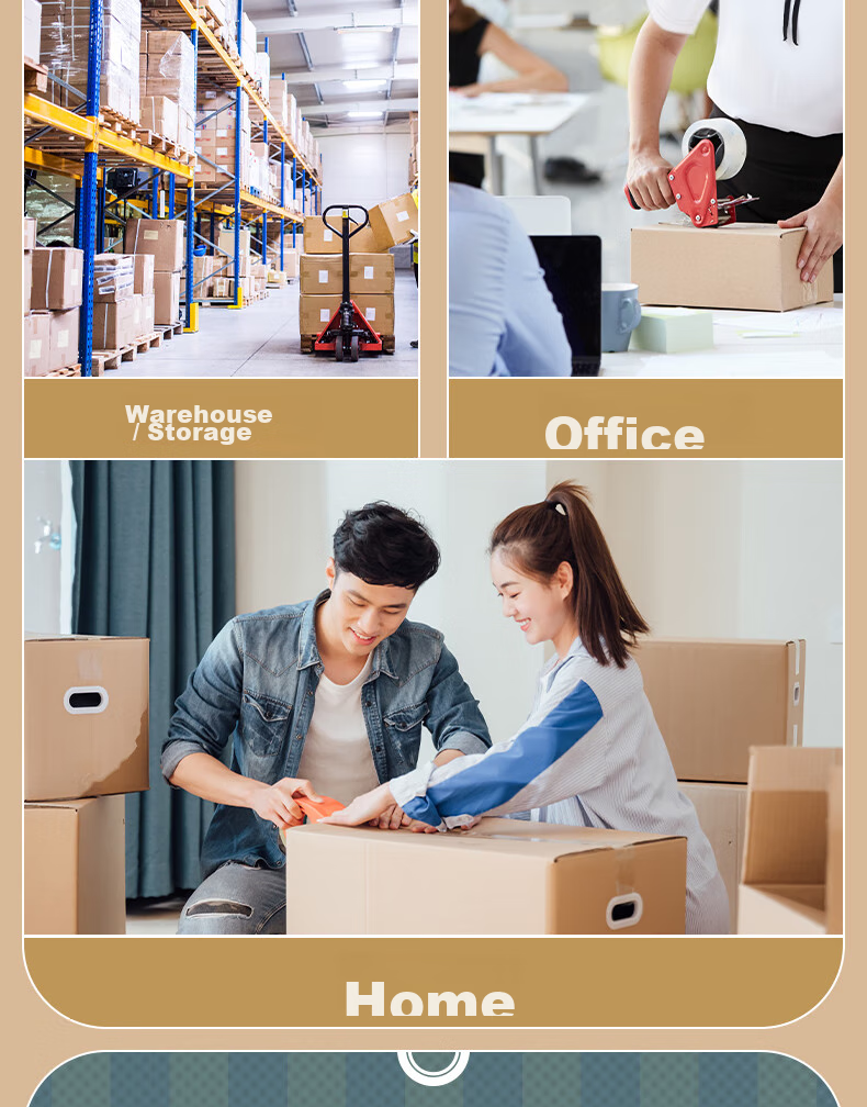 Deli High-Quality Beige Packing Tape, Wide Adhesive Tape, 48mm*100y*50μm (91.4m/roll), 6 Rolls Per Pack, Office Supplies, 30239 10
