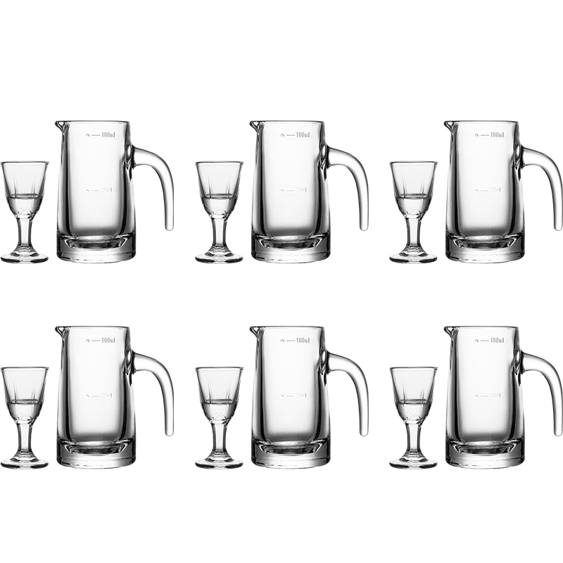 Green Apple White Wine Glass Decanter Set Thickened Glass Tasting Shot Glass Liquor Cup 60ml Dividing Wine Pitcher