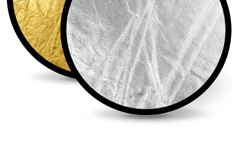 Godox 2-in-1 60CM Reflector Gold Silver Fill Light Folding Light Block Soft Light Outdoor Sunshade Portrait ID Reflector Portable Fill Light 60cm 2