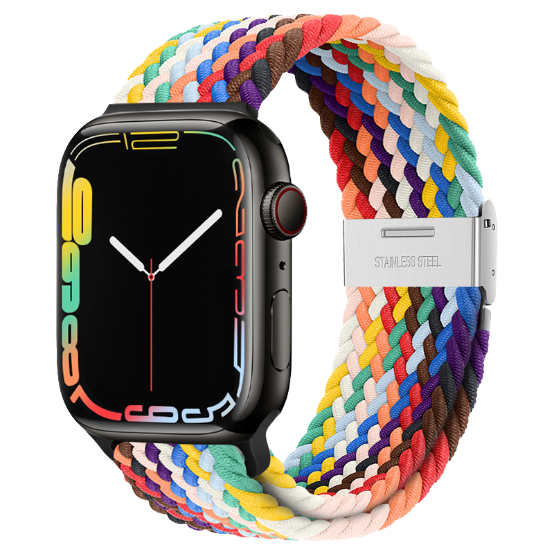 BHO Compatible Apple Watch S12 Band, Braided Loop Strap for Apple Watch S12/S11, IWatch S10/9/8/7 Ultra 4/SE 3/2 Nylon Strap