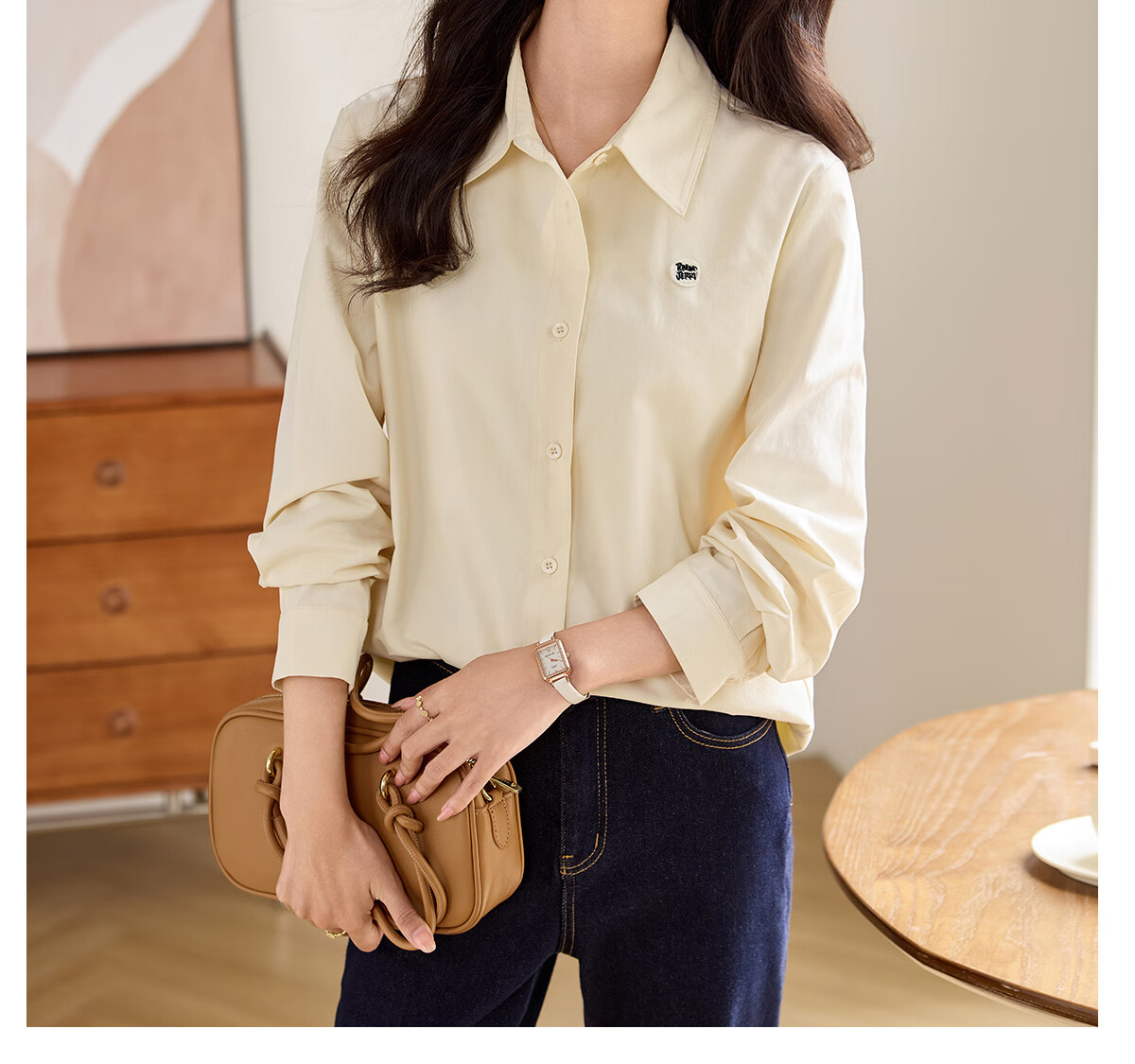 PinCai Women's Long Sleeve Shirt Autumn Winter Thickened Office Wear Versatile Blouse P144C6003 23