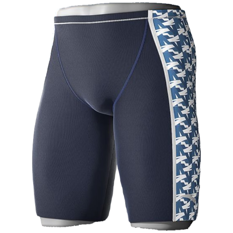 ANTA Men's Swimming Trunks, Competitive Quick-Dry Swim Shorts Set, Anti-Embarrassment Knee-Length Shorts, Tight-Fitting High-Elasticity Comfortable Blue XL