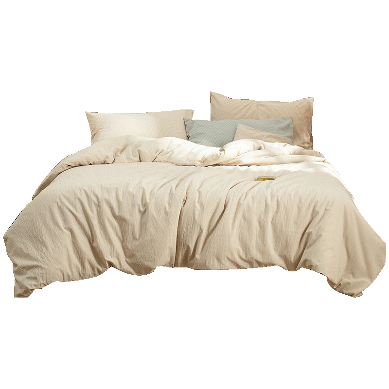 Sushidai Duvet Cover Single Piece, Class A Color-Woven Pure Cotton Washed Cotton Duvet Cover, All-Cotton Single Bed Quilt Cover, Mimi Tiao, 150*200cm