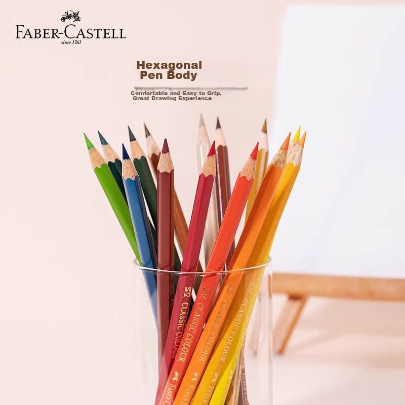 Faber-Castell [Student Stationery] Knight Classic Oil-Based Colored Pencils, 60 Colors in Paper Box, Sketching Markers, Drawing Pens