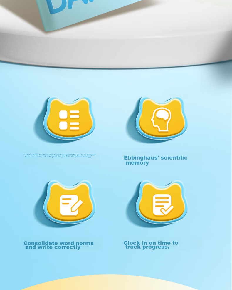 Huaxiawanjuan Aibinhausi Error Recording Check-In Book, Elementary School Student-Specific Error Book, Tianzige Error Correction Book, Dictation And Memorization Character Recording Book, Error Word Notebook 2