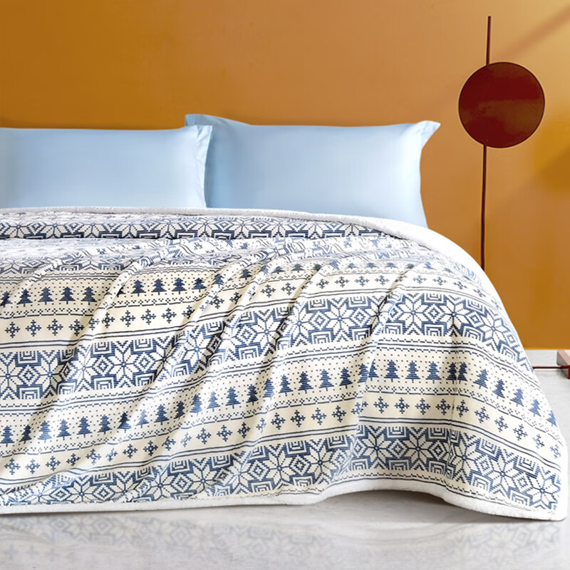 FUANNA Home Textiles Double-Layer Thickened Blanket Autumn Winter Warm Blanket Office Throw Towel Blanket 180*200CM