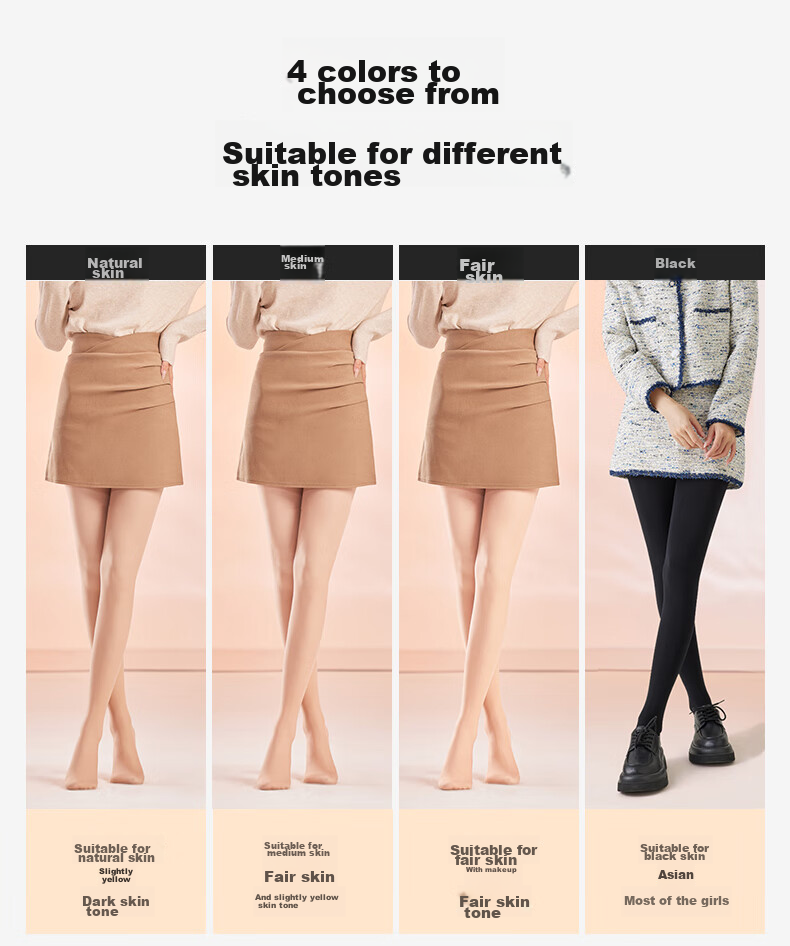 BONAS 2026 New Bare Leg Effect Double-Layer Stockings for Women, Autumn And Winter Base Layer Pants, Fleece-Lined Warm Thick Seamless Skin-Transparent Pantyhose 9