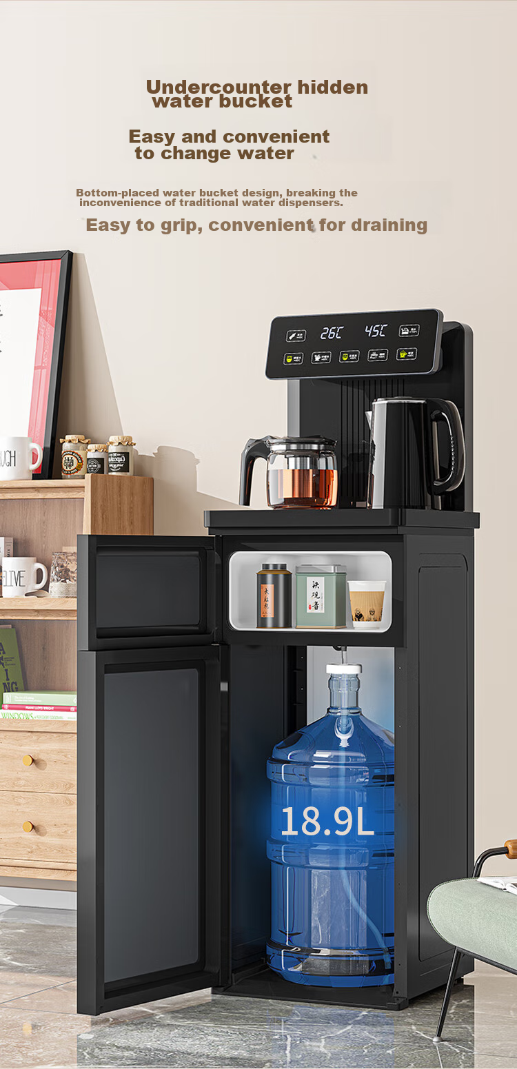 MeiLing Smart Voice Tea Bar Machine Home Multifunction Remote Control Bottom Placement One-Key Temperature Selection Touch Screen Full Chain Antibacterial Hot and Cold Water Dispenser MY-DA6501B 11
