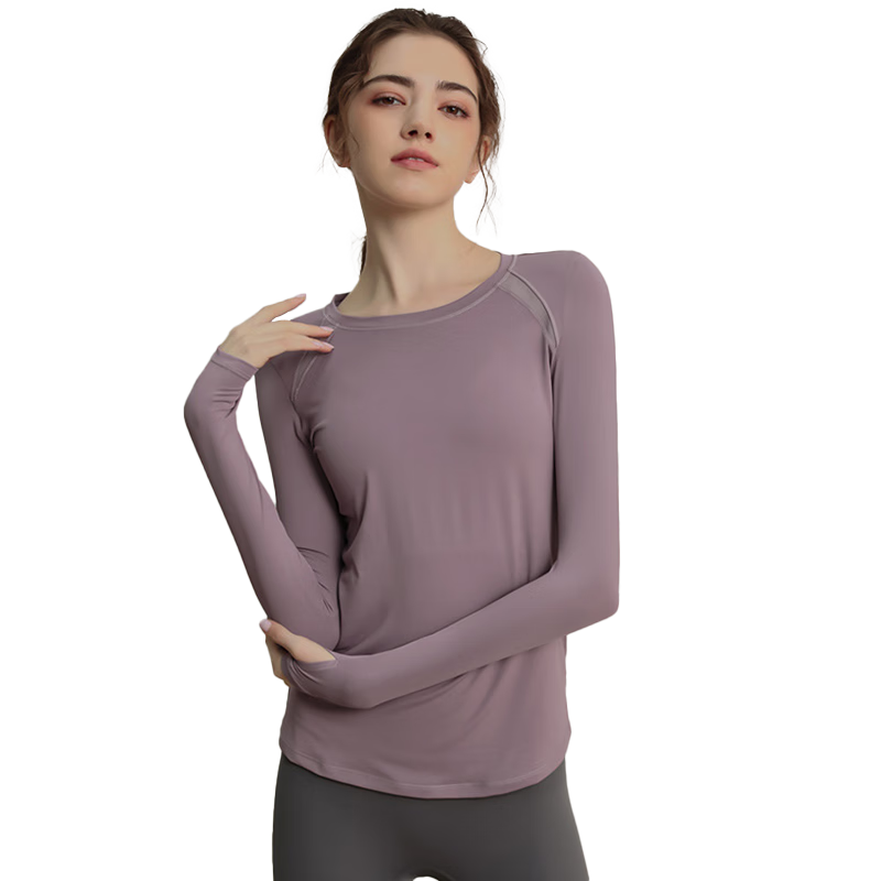 XUEXIMAN Yoga Wear for Women, Quick-Dry Sports Top, Slimming Long-Sleeve T-Shirt, Fitness Clothing, Running Professional Workout Wear, Autumn And Winter