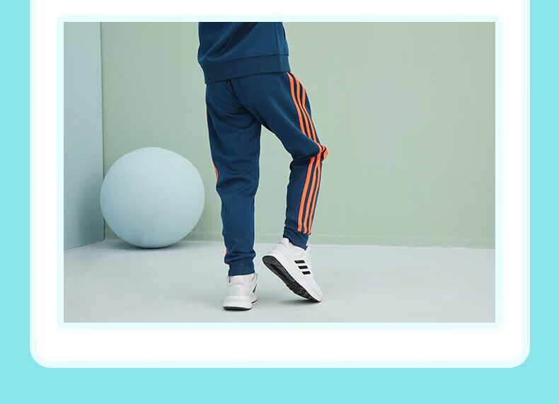Adidas Children's Pants, Autumn Outdoor Casual Sports Trousers, Windproof Joggers, Red/white, Size 116 17