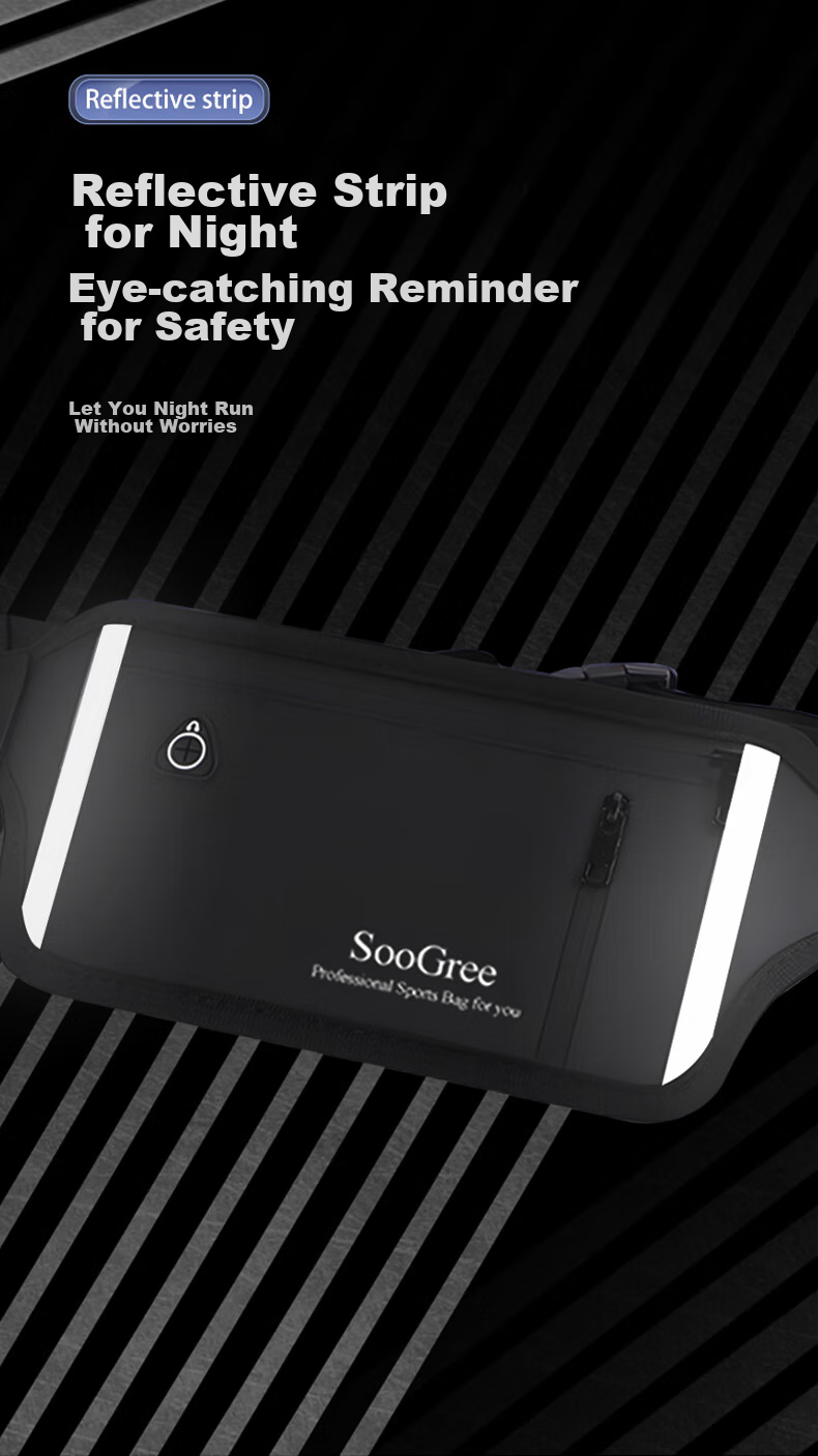 SooGree Sports Running Phone Waist Pack for Men And Women, Outdoor Cycling Hiking Lightweight Storage Waterproof Marathon Gear Bag 6