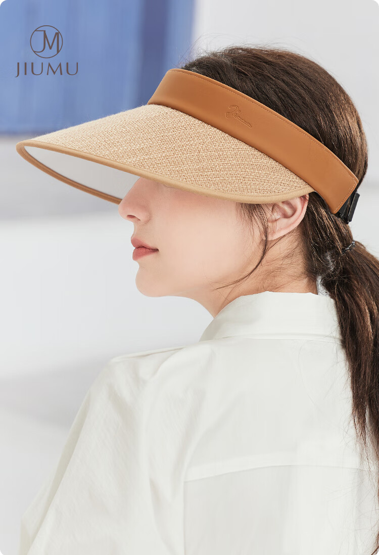 JIUMU Sun Protection Hat for Women, Sun Visor Cap, Sun Hat, Visor Hat, Cool Hat, Summer Outdoor Face-Covering UV-Resistant Hat for Wome 1