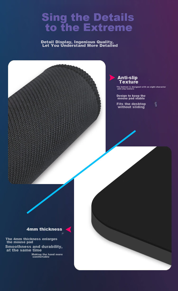 DAREU Gaming Mouse Pad for FPS Smooth Thickened Mouse Pad Sweat-Resistant Wear-Resistant Large CSGO/War Table Mat Random Texture Fine Surface 460*400*4mm Wuke 6
