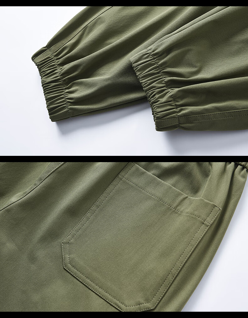 JEEP SPIRIT Men's Cargo Pants, Spring And Autumn Tapered Trousers, Classic Trendy Sweatpants, Loose Casual Pants, Black, Size L 10