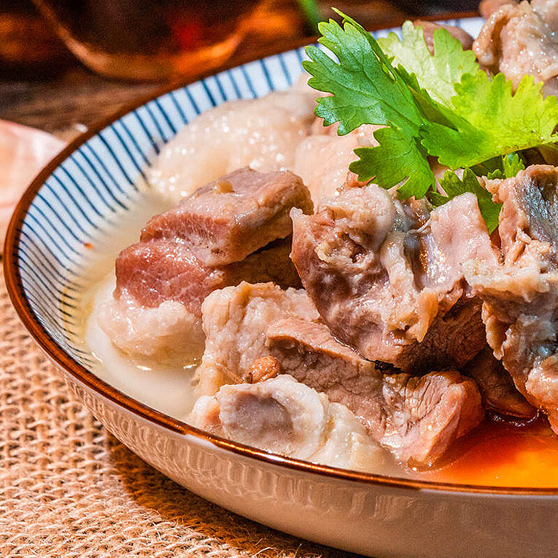 西鲜记宁夏盐池滩羊 原切去骨羔羊腿肉净重1斤 附撒料清真羊肉生鲜食材