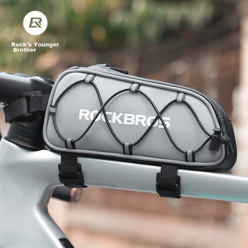 ROCKBROS Bicycle Handlebar Bag, Reflective Travel Cycling Equipment Accessory, Saddle Bag for Road And Mountain Bikes