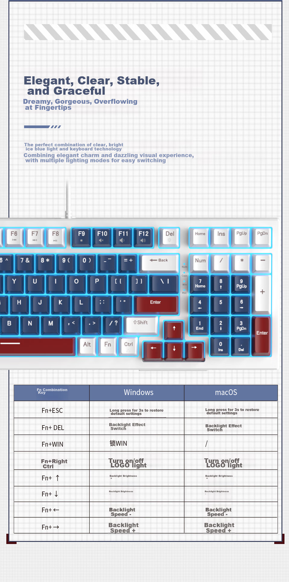 MageGee SKY 98 Hot-Swappable Mechanical Keyboard Gaming E-Sports Keyboard 98-Key Business Office Keyboard Comfortable Feel Keyboard Computer Laptop Keyboard Gray Black Red Switches 9