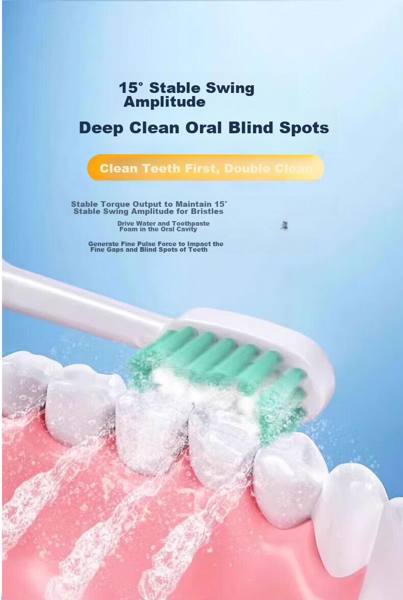 Meebordi Intelligent Sonic High-Frequency Vibration Electric Toothbrush, Dental Cleaner, Oral Irrigator, Oral Calculus Cleaning Device, Beauty Instrument, Water Flosser, Graduation Gift for Teachers 5