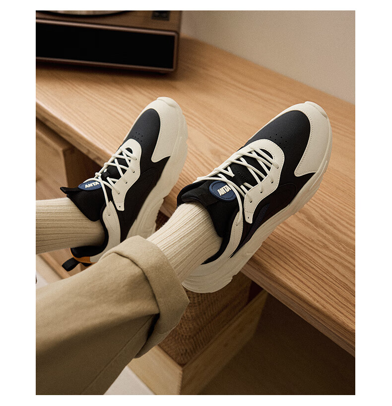 Anta Little Millennium Men's Casual Shoes Summer Mesh Breathable Thick Sole Height Increasing Commuter Dad Running Sports Shoes 29