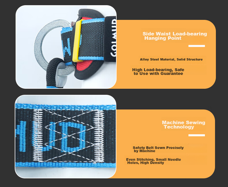 Geermu Single-Waist Safety Belt with Small Hook, 1.8 Meters, National Standard Electrical Safety Rope with Hook GM3617 16