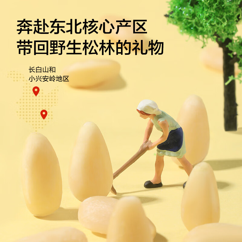 京东京造鲜来多 东北红松籽仁288g松子仁原味去壳非油炸每日坚果京东自营