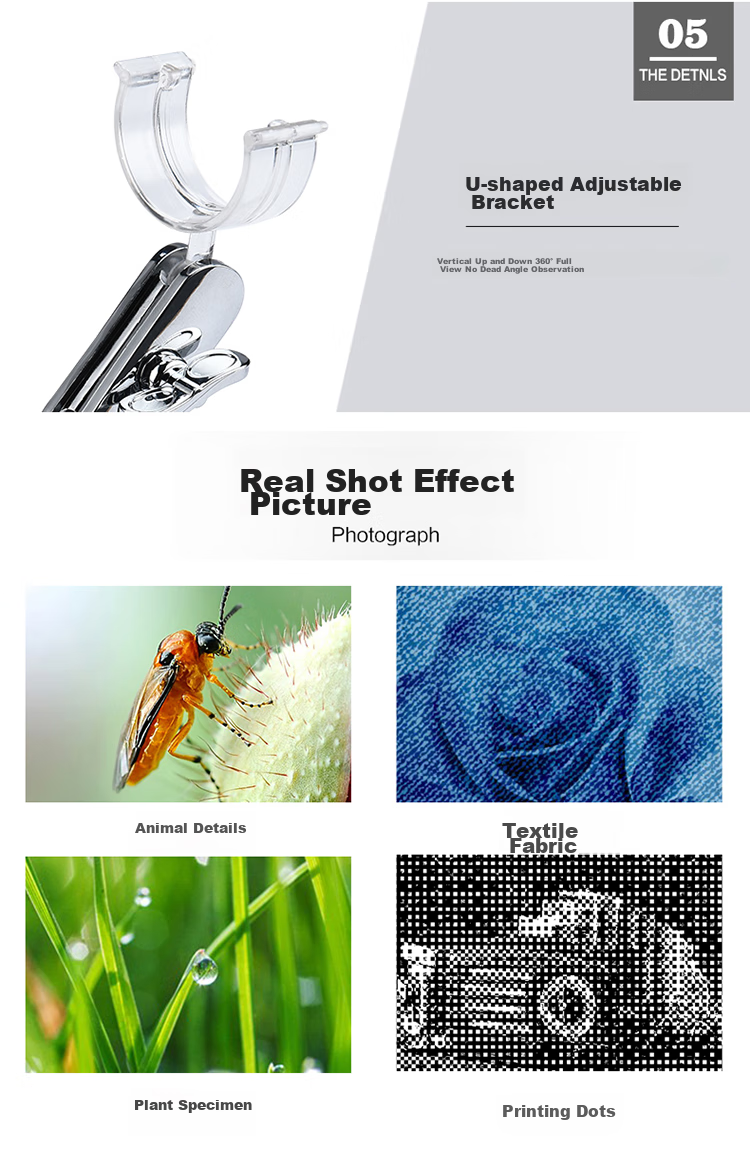 BIJIA Digital Microscope, 500x Zoomable, High-Definition Portable Electronic Magnifier, USB Connected to Computer, Capable of Taking Photos 6
