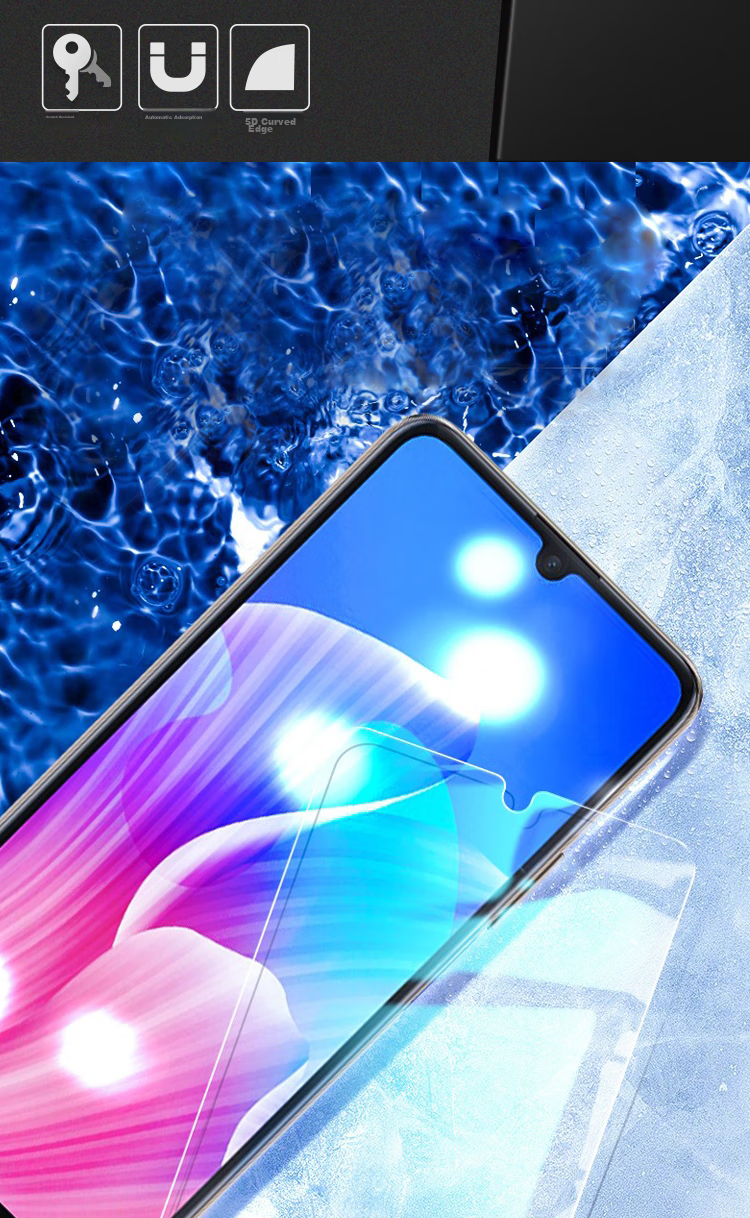 ESCASE Huawei Enjoy 20 Pro/Z Tempered Glass Screen Protector, Huawei 5G Non-Full Coverage Phone Protective Film, No White Edge, Non-Aqueous Coating, Shockproof [High Definition] 3
