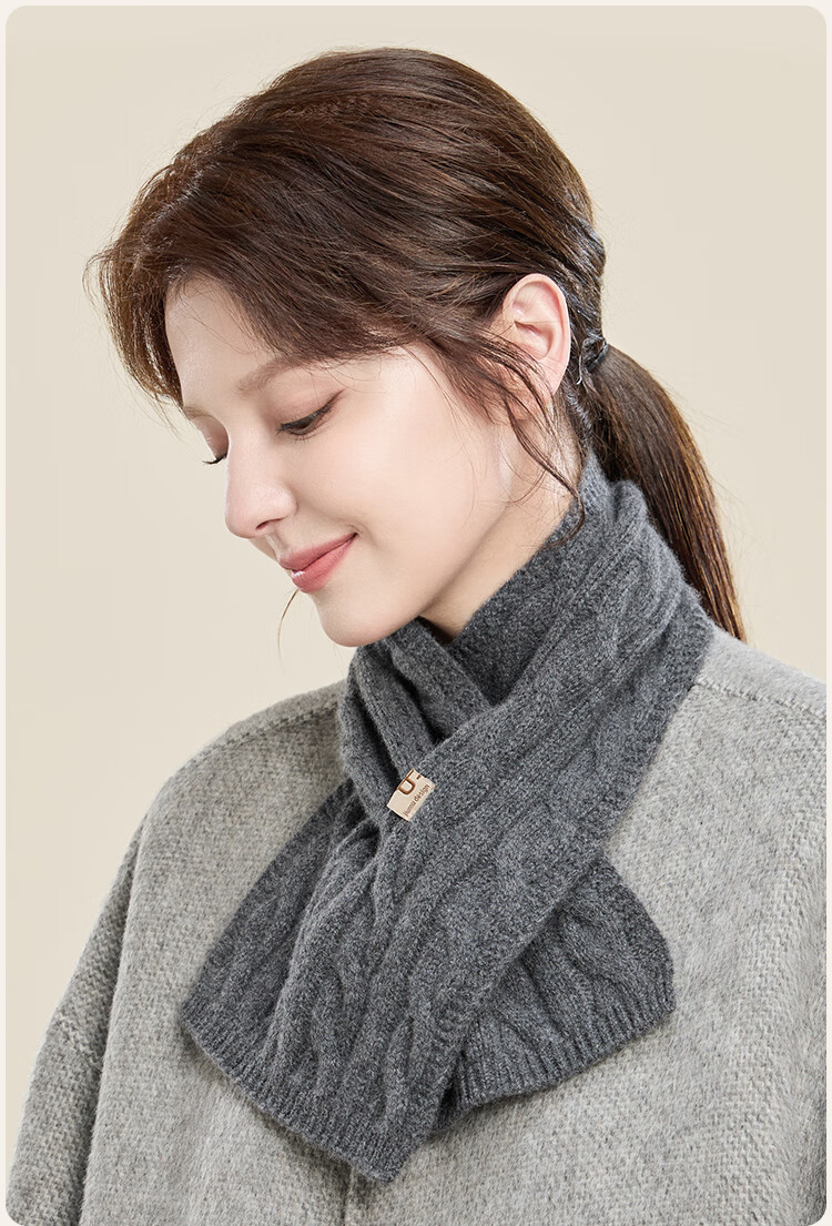 JIUMU Cashmere Scarf for Women, Autumn And Winter Wool Warm Neck Warmer, Gift Box Set for National Day Birthday Present 15