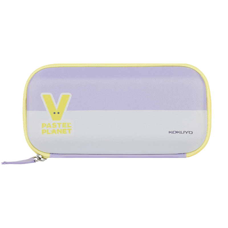 KOKUYO Light-Colored Planet Desktop Open Pencil Case, Student Storage Pencil Box, Purple, 1 Piece WSG-PCJ202V, Back-To Season, Large Capacity Storage, Essential for Children And Parent-Child Interactio