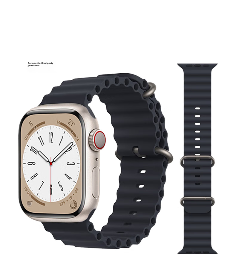 ESCASE Compatible with Apple Watch Band, Silicone IWatch S11/10/9/SE3/8/7/6 Smartwatch Sports Waterproof Band, 38/40/41mm Ocean Edition Starry Gray 13