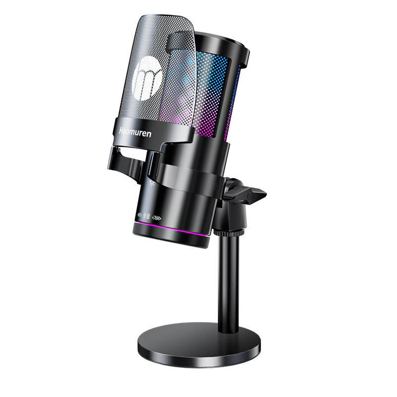 Good Shepherd USB Desktop Microphone Gaming Live Streaming Condenser Microphone for PC Mobile Karaoke Voiceover Noise-Canceling Recording Mic