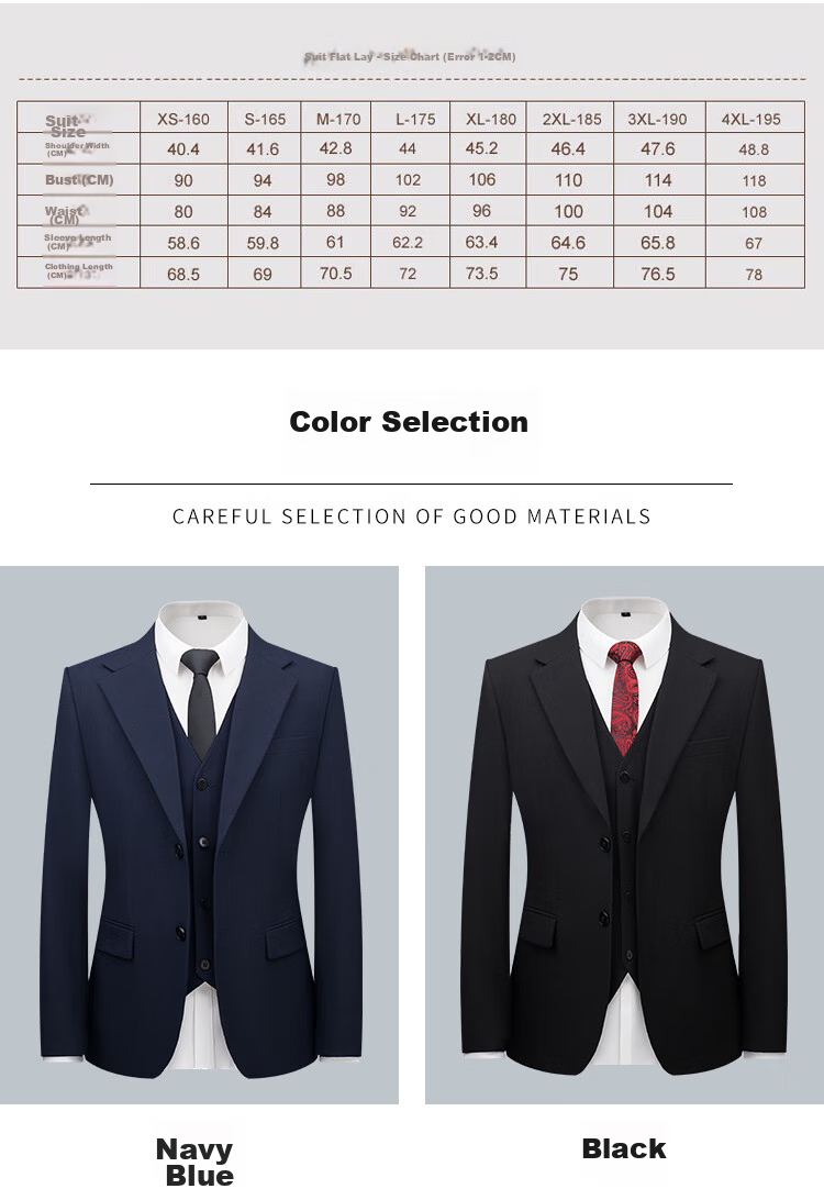 Patuowa Men's Suit, Business Professional Formal Wear, Single Suit for Weddings And Banquets, Slim Fit Dress Suit Jacket, Black, Size L 3