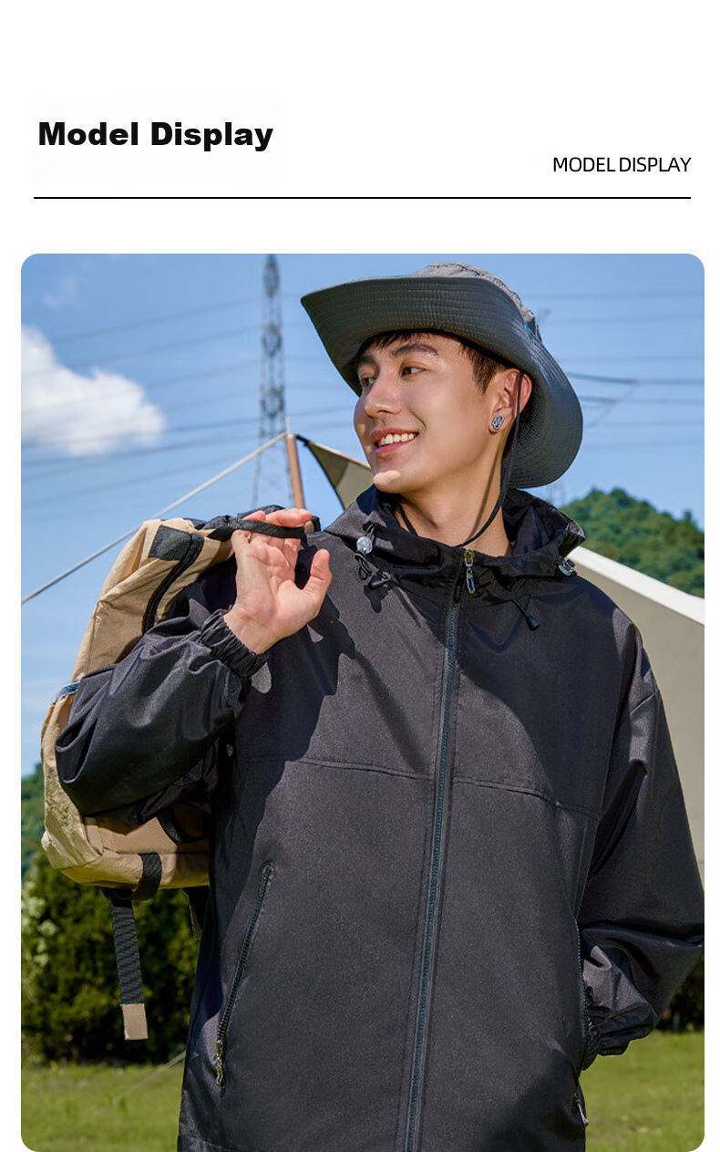 Baleno Jacket for Men And Women, Spring And Autumn Fashion Simple Windproof Casual Hooded Jacket, Loose Versatile Zip-Up Cardigan Spring Outfit 16