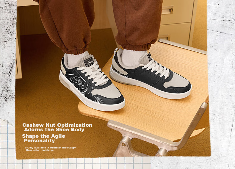 361° Men's Sports Shoes, Spring And Summer Retro Versatile Thick-Soled Warm White Casual Sneakers for Men, 672416602F-2 17