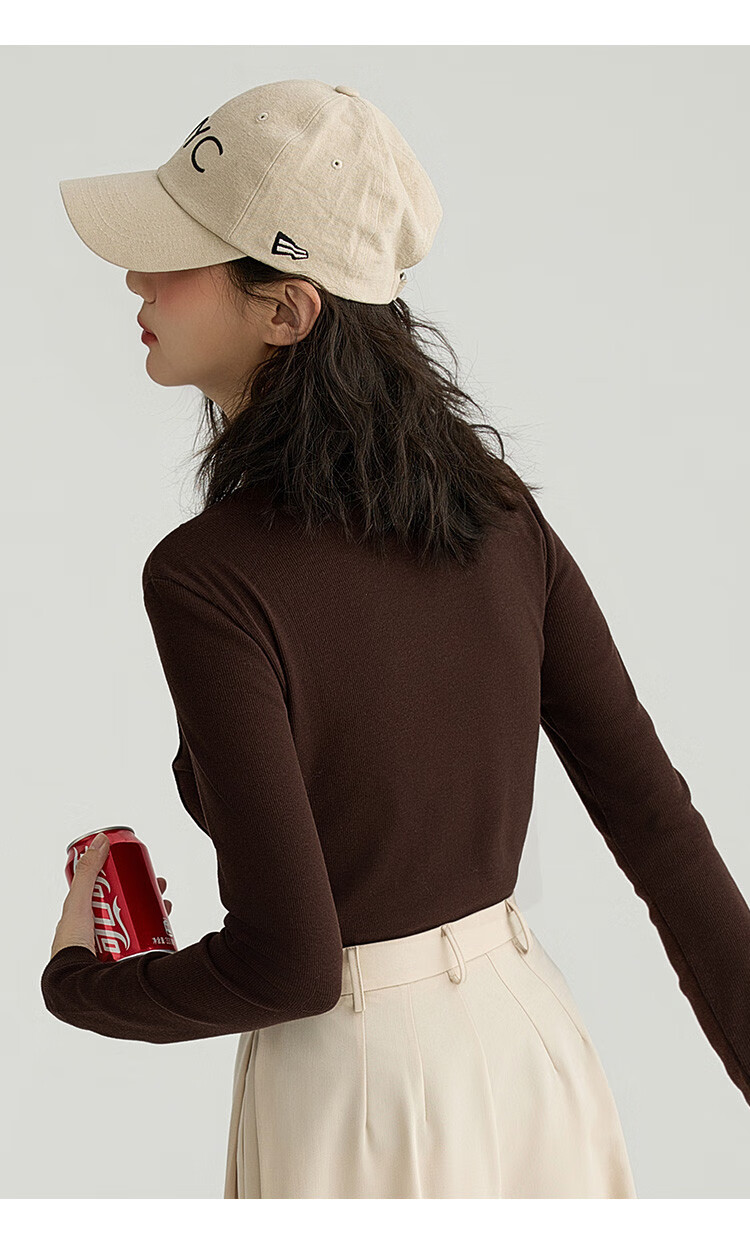 Dme [Soft And Comfortable Inner Layer] Spring And Autumn Versatile Round Neck Base Shirt for Wome 28