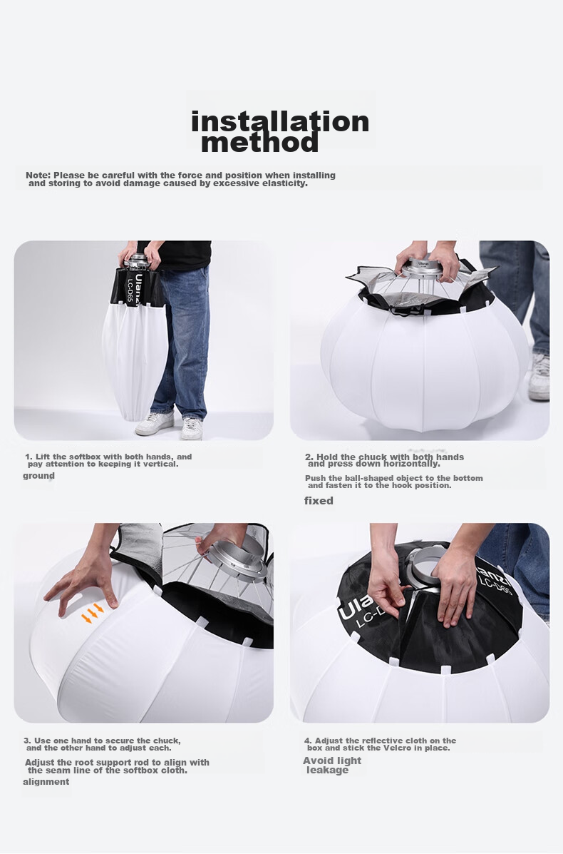 Ulanzi 45cm Portable Softbox with Hot Shoe Mount, Grid Light Diffusion Box for Studio Photography, Deep Parabolic Softbox, Multifunctional Convenient Photography Shooting Live Streaming Beauty Light 7