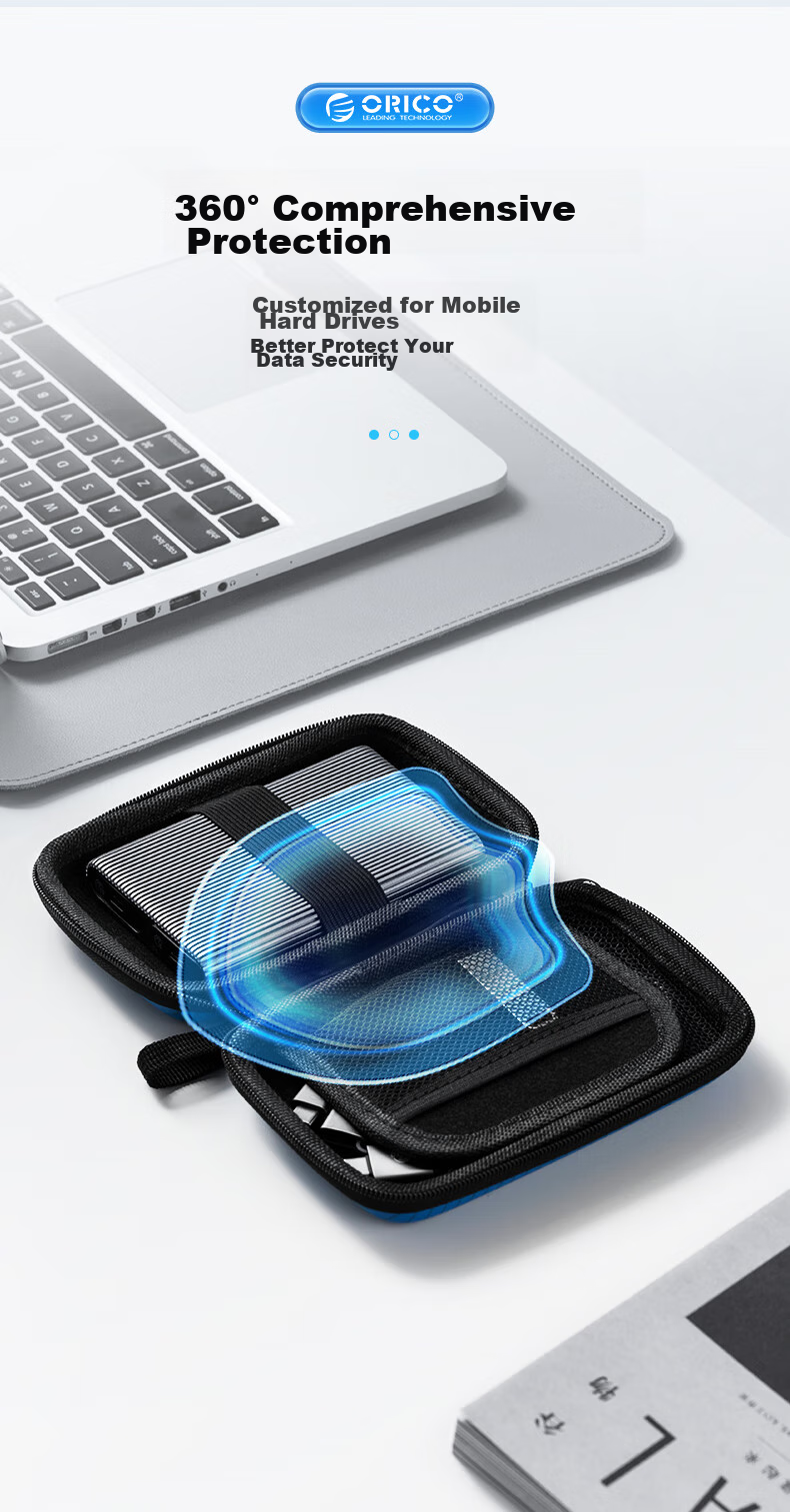 ORICO Multifunctional Digital Storage Pouch, 2.5-Inch Hard Drive Case/data Cable/power Bank/USB Flash Drive/HUB Organizer Storage, Waterproof And Shockproof Protective Case HXC25 4