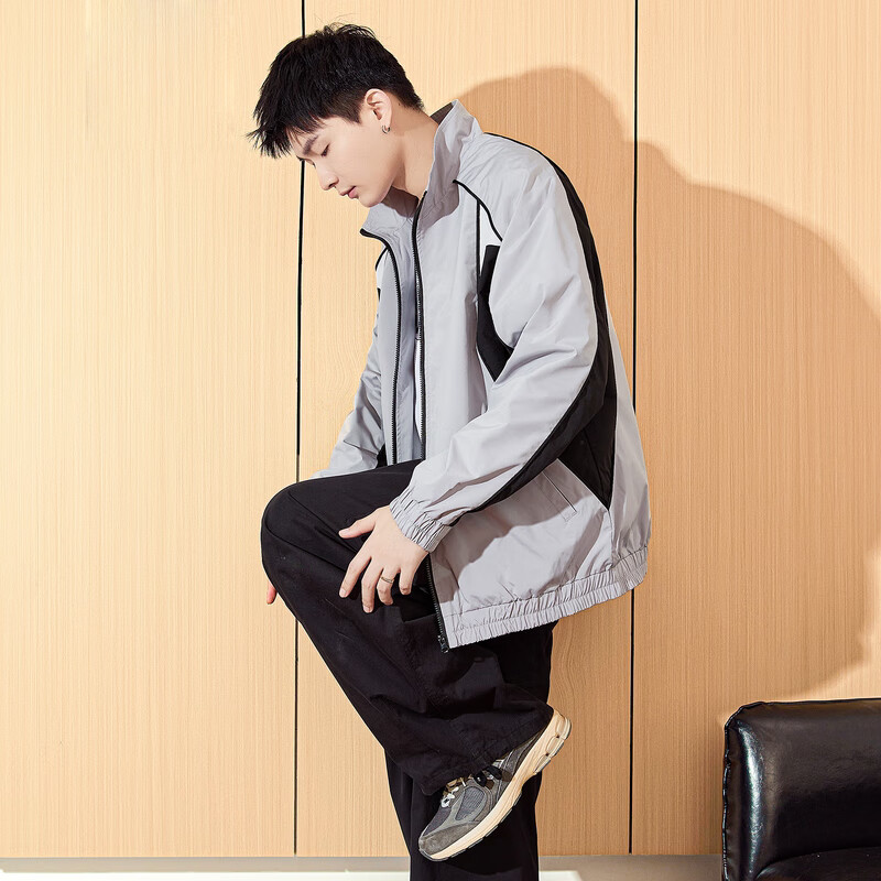 TonLion 2026 Autumn And Winter New Men's Jacket, Stand-Up Collar Patchwork Fashion Student Men's Coat, Sporty Cool Trendy