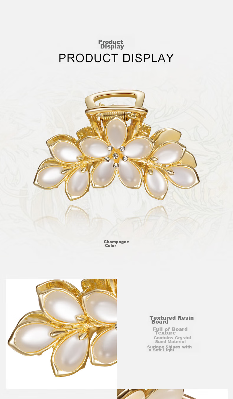 Cercoo Lily Madonna Series Small Shark Claw Clip Bun Hair Accessory for Thick Hair, Mid-Autumn Festival Gift 6