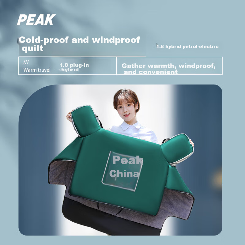 PEAK Electric Scooter Windshield Cover, Windproof, Waterproof, Cold-Resistant, Warm, Thickened, Side Wings Fully Enclosed, Dark Gree