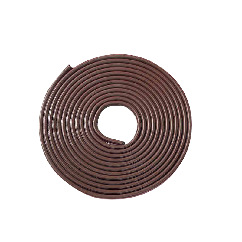 Qinghua Door Gap Sealing Strip Silicone I-Type, Brown 9*2mm*6 Meters, Windproof, Soundproof, Warmth Insulation Gap Filler