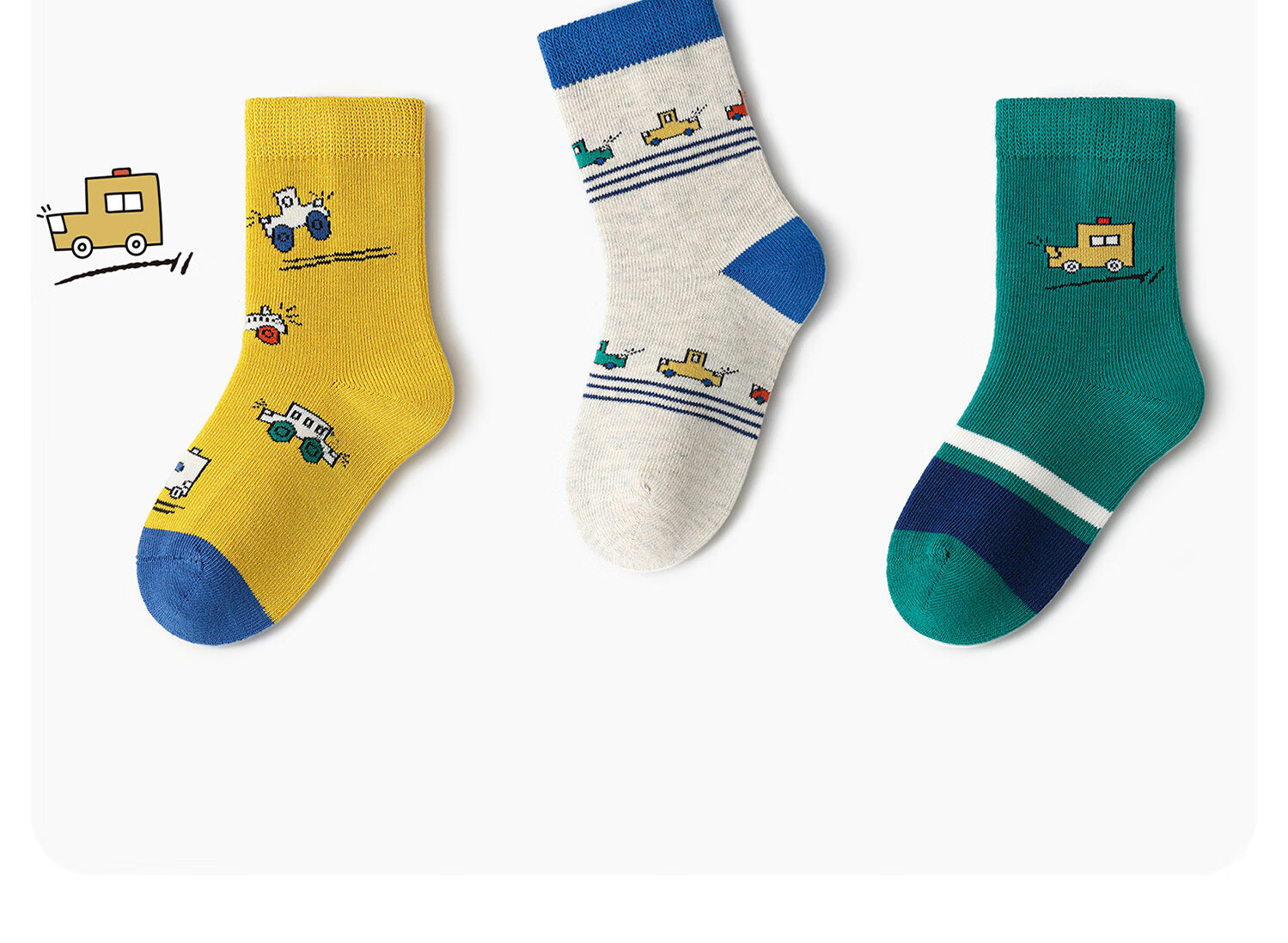 Banbi Children's Socks for Autumn And Winter, Boys' Mid-Calf Cotton Socks without Cuffs, Spring And Fall, for School Students, BB2356, Size 14-16 8