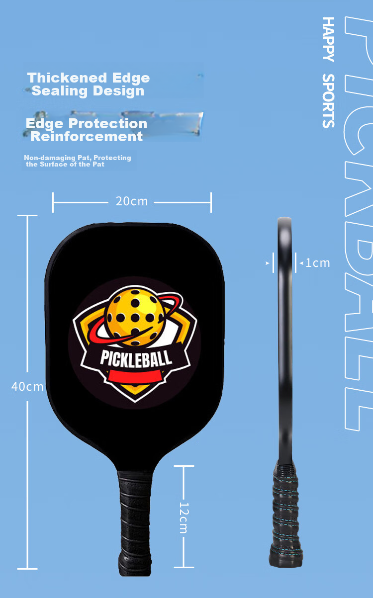 FEIHENG Pickleball Paddle Set, Carbon Fiber Ultra-Light, Two-Piece Set, Black And Yellow Color 6