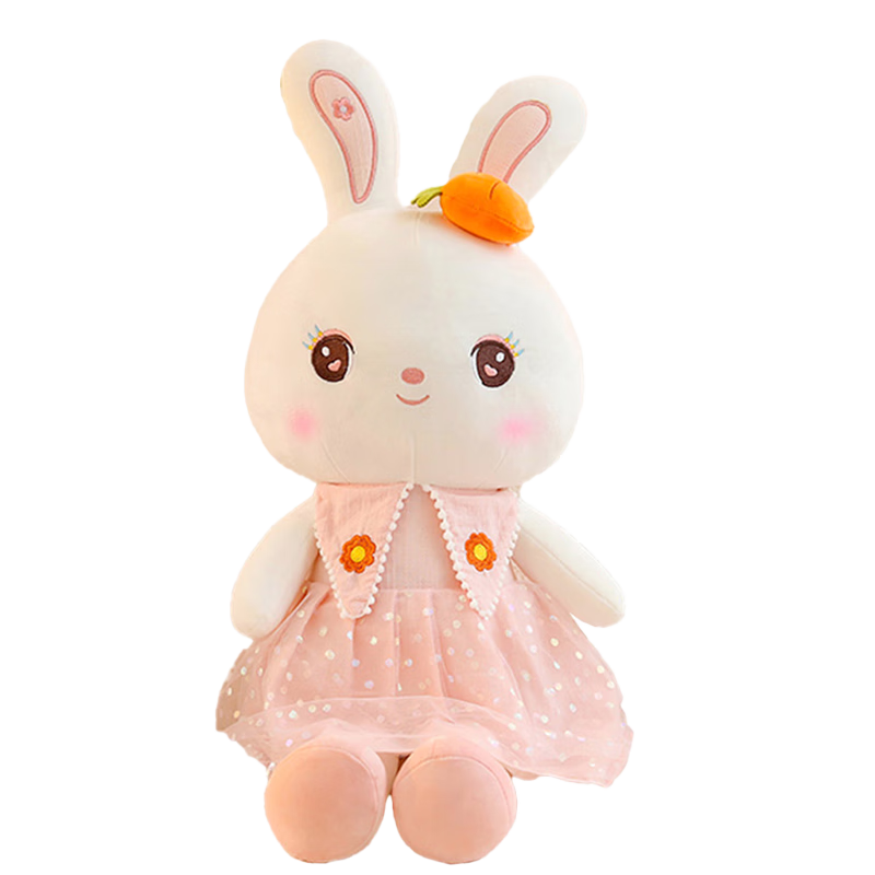 WELTSTON Plush Toy Doll Stuffed Animal Comforting Pillow Gift for Girls, Friends' Birthday Present - Little White Rabbit Figurine