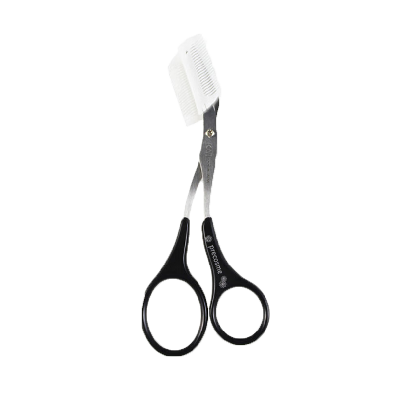 KAI Japan Imported Eyebrow Scissors with Detachable Dual-Ended Eyebrow Brush Comb for Shaping and Grooming