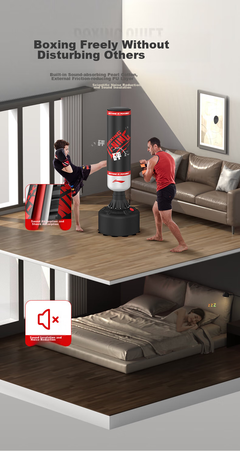 Li-Ning Boxing Training Equipment Punching Bag, Non-Fall Sandbag, Home Use, Adult Standing, Children's Sanda, Martial Arts Fighting 10