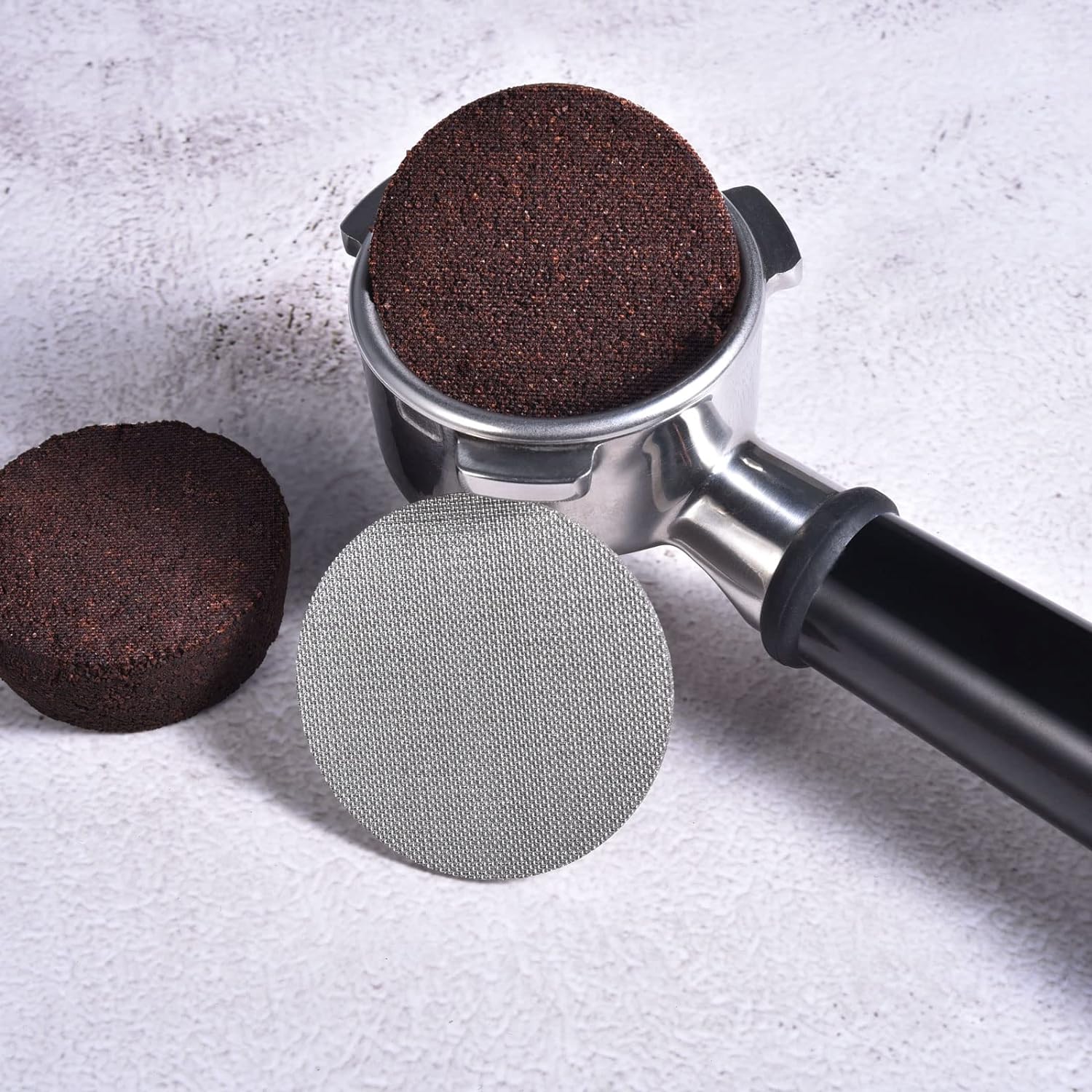 Beiyin Handle Powder Bowl Water Separator, Secondary Water Divider, Coffee Machine Brewing Filter, Coffee Filter Mesh, 58mm 8