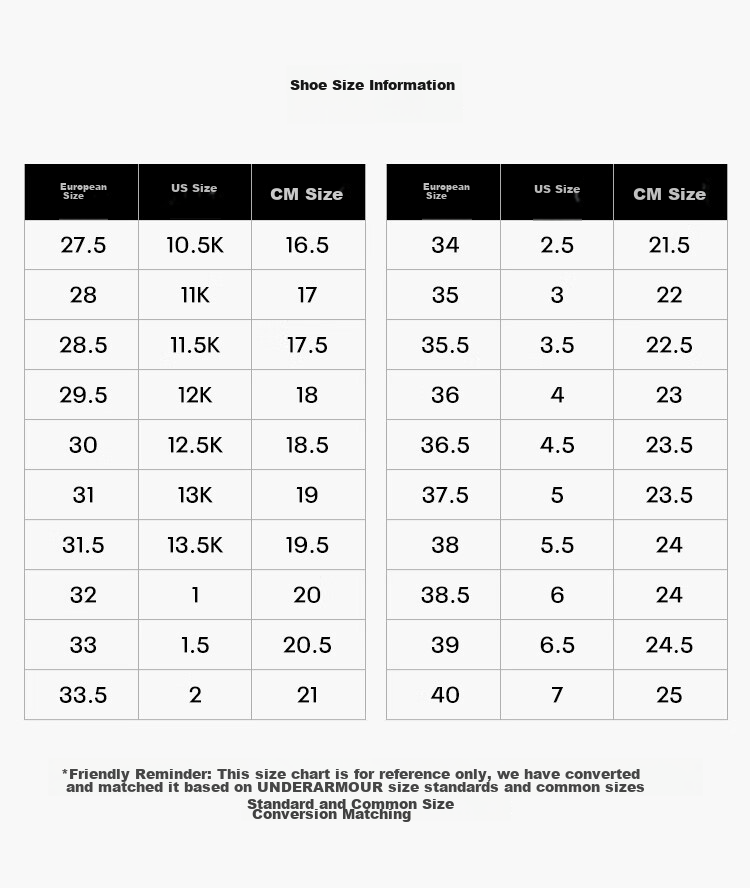 Under Armour Kids Children's Sports Shoes Boys Girls Casual Breathable Durable Youth Running Shoes 10