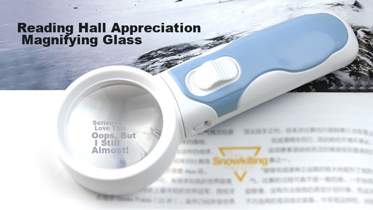 MIXOUT Handheld High-Definition Reading Magnifier with 5x Magnification, 90mm Large Aperture, Clear View, And LED Light 1