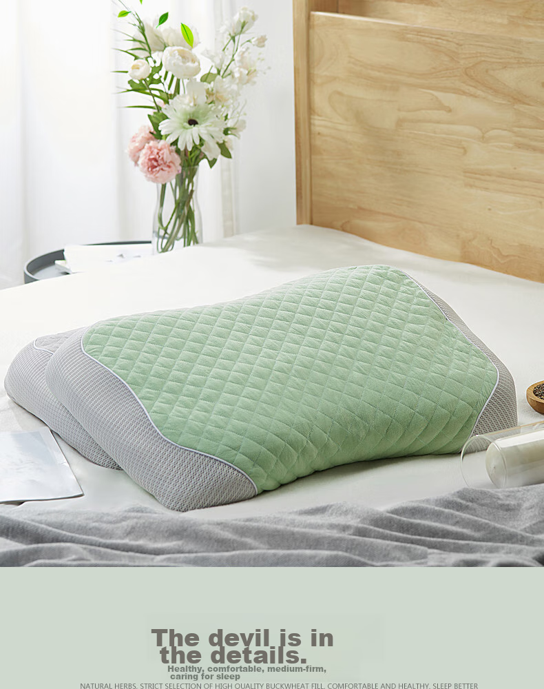 Shangfan Buckwheat Hull Low Pillow, Buckwheat Pillow, Low Pillow, Meltblown Fabric Anti-Mite And Antibacterial Pillow Core, Cervical Pillow 13